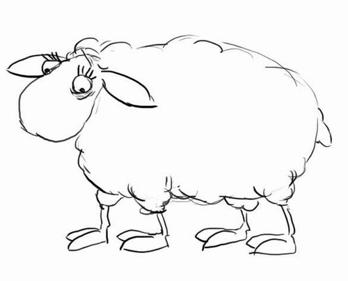 Урок рисования овцы